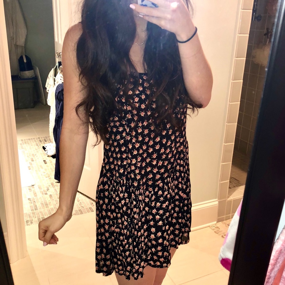 Brandy Melville Floral Jessa Low Back Dress
